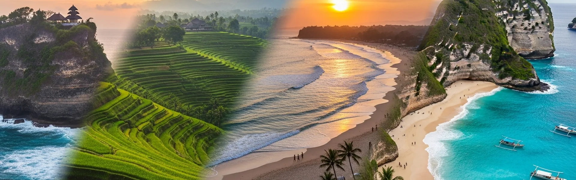 Panoramic view of iconic Bali destinations
