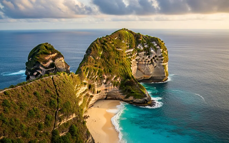 Aerial view of Nusa Penida Kelingking Beach
